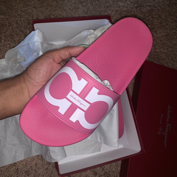 Pink Salvatore Ferragamo Slides - Picture 2 of 3